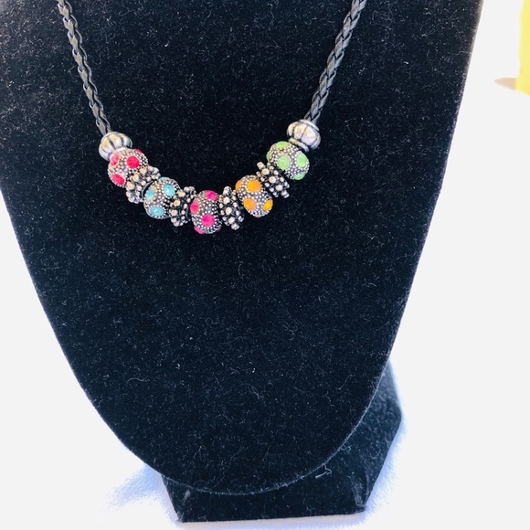 Jewelry Lot #24 Leather and Bead Necklace - Picture 3 of 4